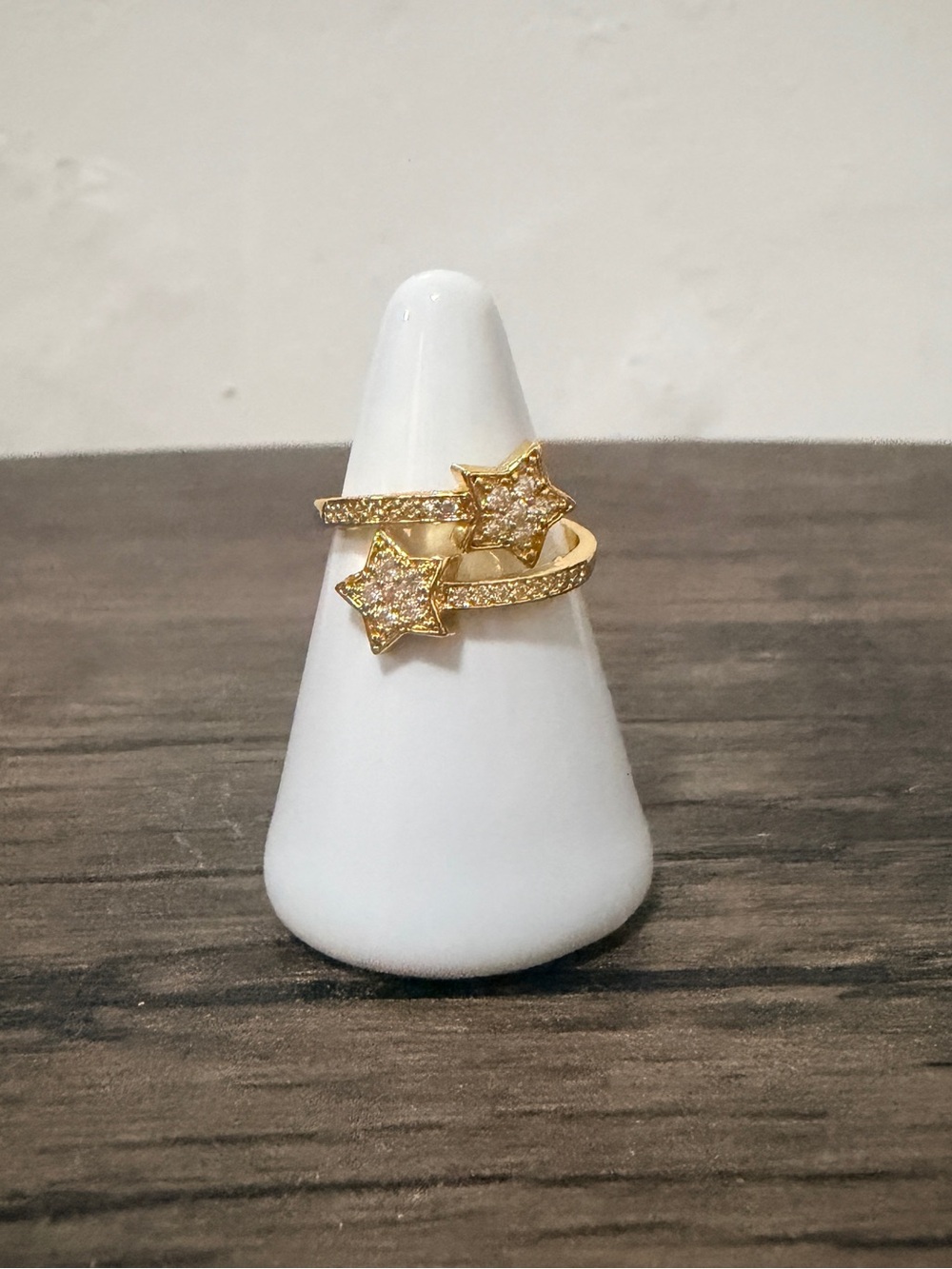 Gold Star Pave Wrap Ring - Gold
